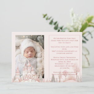 Pitter Patter Feet Princess Baby Girl Birth Ankündigung