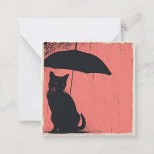 Pitter-Patter & Paw Prints to Dreams: Katze Mitteilungskarte