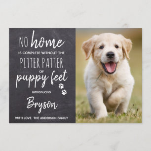 Pitter Patter Puppy Feet Neue Haustier Dog Puppy D Einladung