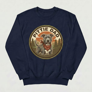 Pittie Dad Crewneck   Pitbull-Hunde-Vater-Rettungs Sweatshirt