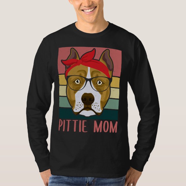 Pittie Mama American Pit Bull Terrier Eigentümer T-Shirt (Vorderseite)
