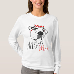 Pittie Mama American Pitbull Dog Lover T-Shirt Ges