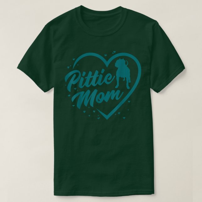 Pittie Mama, Ladys Dog Oma, die beste Mama für Hun T-Shirt (Design vorne)
