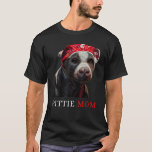 Pittie Mama Pitbull Dog Mütter Tag Frauen T-Shirt