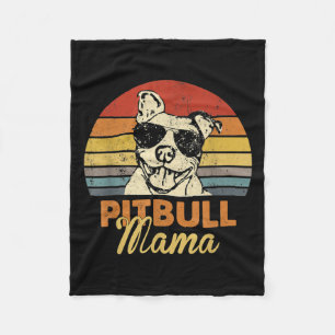 Pittie Mama Pitbull Mama Funny Mütter Day Vint Fleecedecke