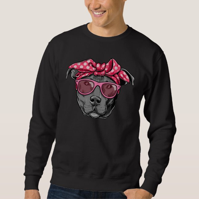 PITTIE MOM Women  Cool Pitbull Dog Sweatshirt (Vorderseite)