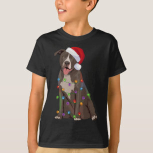 Pittie Pitbuli Weihnachtslicht Weihnachten Weihnac T-Shirt