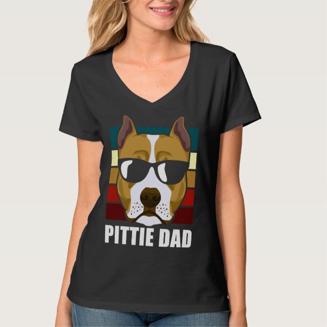 Pittie Vater American Pit Bull Terrier Eigentümer T-Shirt (Vorderseite)