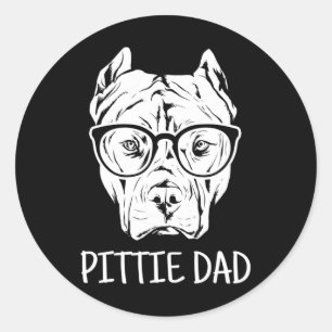 Pittie Vater Pitbull Dog Liebhaber Geschenk Runder Aufkleber