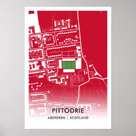 Pittodrie Stadionposter - Zuhause des FC Aberdeen Poster