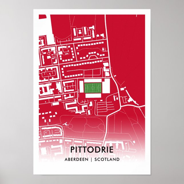 Pittodrie Stadionposter - Zuhause des FC Aberdeen Poster (Vorne)