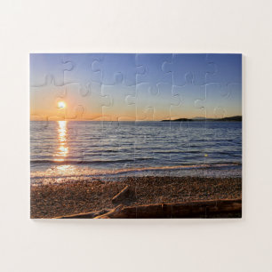 Pittoresque Beach Sunset Photo Overoversaw Puzzle