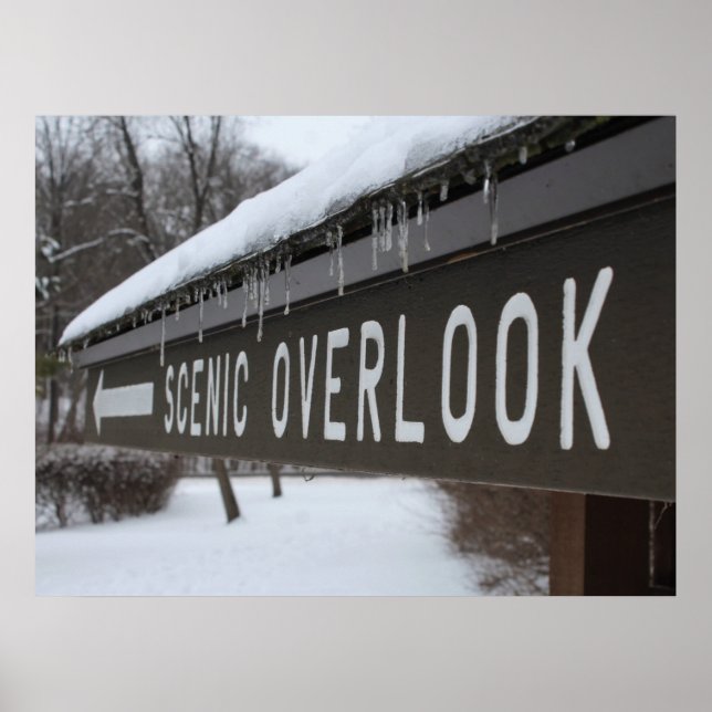 Pittoresque Overlook Connexion en hiver Poster (Devant)