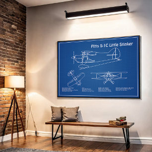Pitts S-1C - Flugzeugkonzepte AD Poster