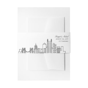 Pittsburg Skyline Wedding Einladungsbanderole