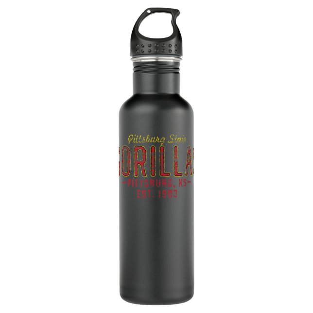 PITTSBURG STATE UNIVERSITY DISTRESSED PS-MERCH-2  EDELSTAHLFLASCHE (Vorderseite)