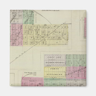 Pittsburg, Walnut, Beulah und Lichfield, Kansas Magnet
