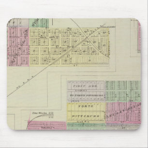 Pittsburg, Walnut, Beulah und Lichfield, Kansas Mousepad