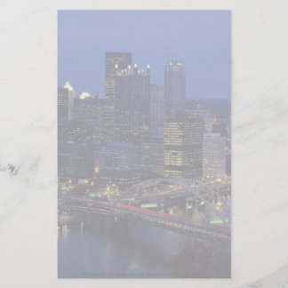 Pittsburgh an der Dämmerung, über dem Monongahela Briefpapier