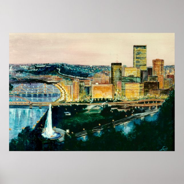 Pittsburgh at Dusk Poster (Vorne)