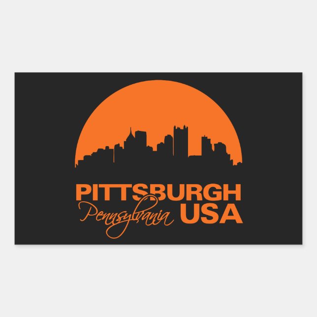 PITTSBURGH-Aufkleber - anpassbar Rechteckiger Aufkleber (Vorderseite)