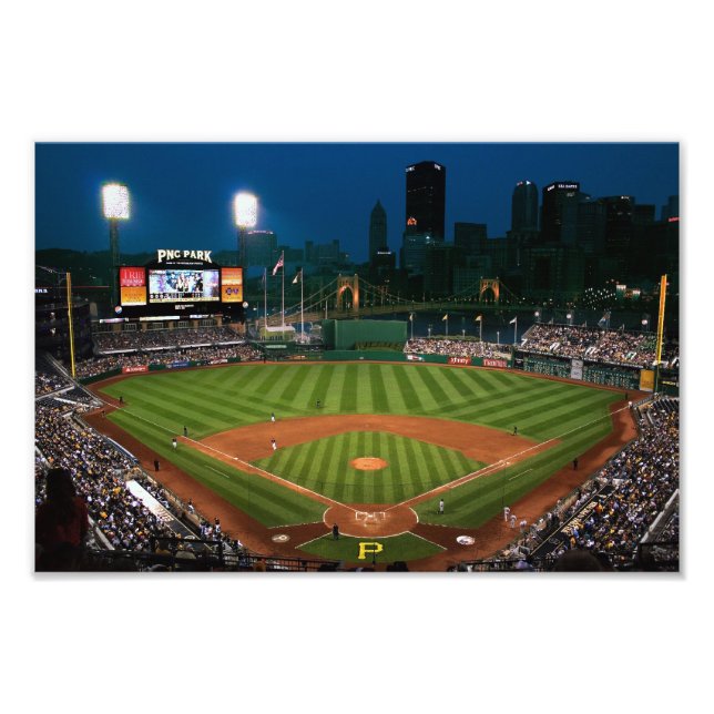 Pittsburgh Baseball in der Nacht Fotodruck (Vorne)