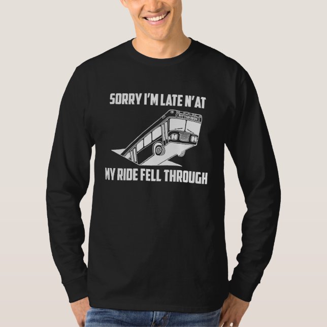 Pittsburgh Bus In Sinkhole In Downtown  Bus Pittsb T-Shirt (Vorderseite)