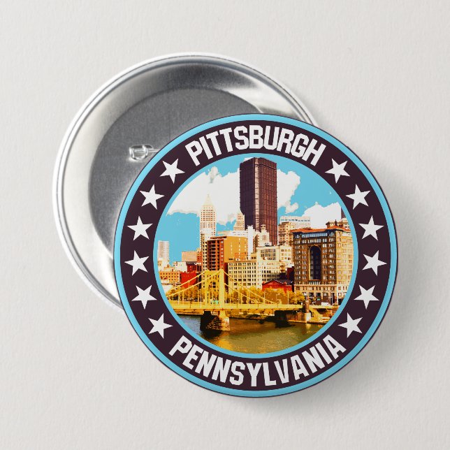 Pittsburgh Button (Vorne & Hinten)