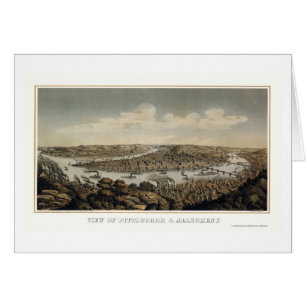 Pittsburgh, carte panoramique de PA - 1874