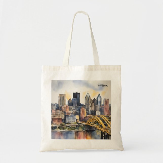 Pittsburgh Cityscape Tragetasche (Vorne)
