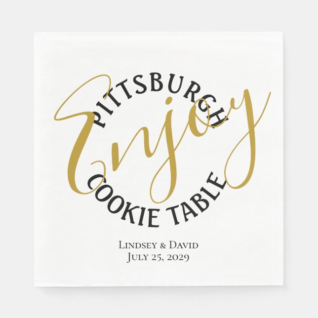 Pittsburgh Cookie Table Gunst Bag Serviette (Vorderseite)