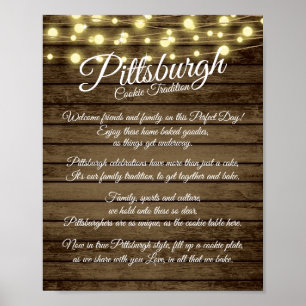 Pittsburgh Cookie Table No Yinz Mariage Poster