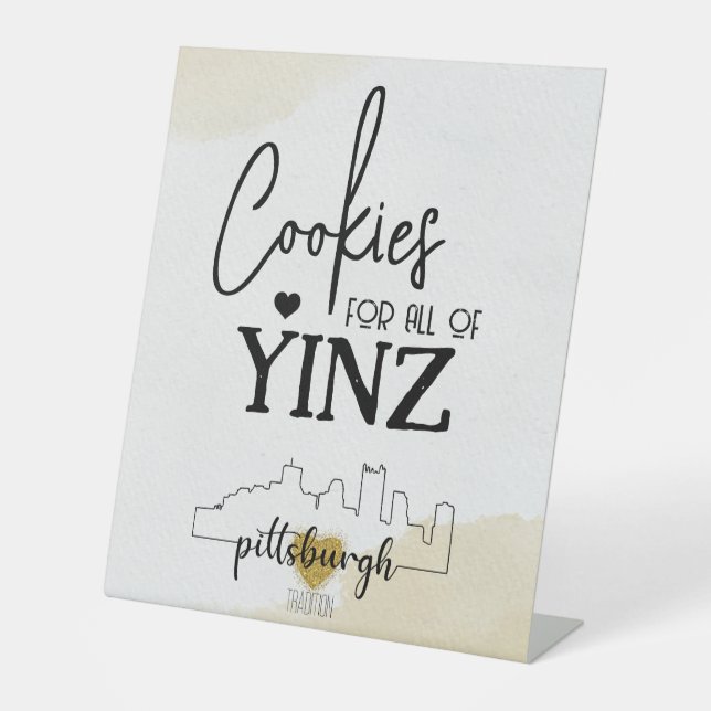 Pittsburgh Cookie Table Sign Sockelschild (Vorderseite)
