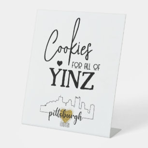 Pittsburgh Cookie Table Sign Sockelschild