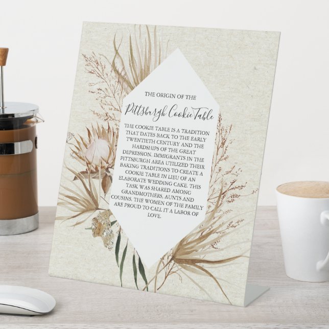 PITTSBURGH COOKIE TABLE SIGN WEDING SOCKELSCHILD (In Situ)