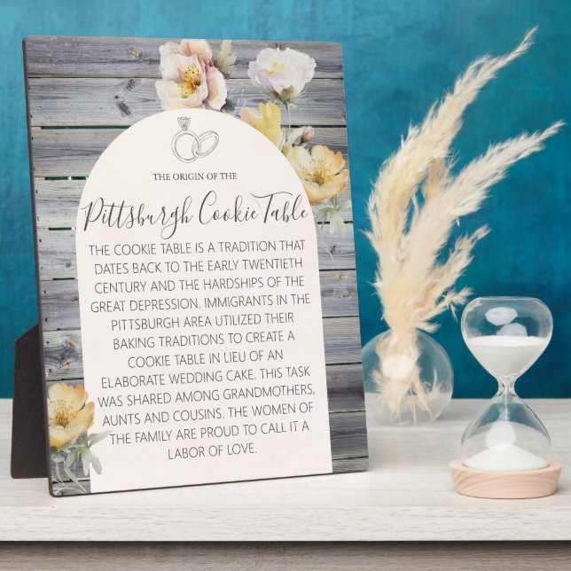 PITTSBURGH COOKIE TABLE SIGN WEDING TABLE SIGN FOTOPLATTE (Seite)