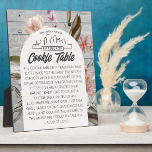PITTSBURGH COOKIE TABLE SIGN WEDING TABLE SIGN FOTOPLATTE