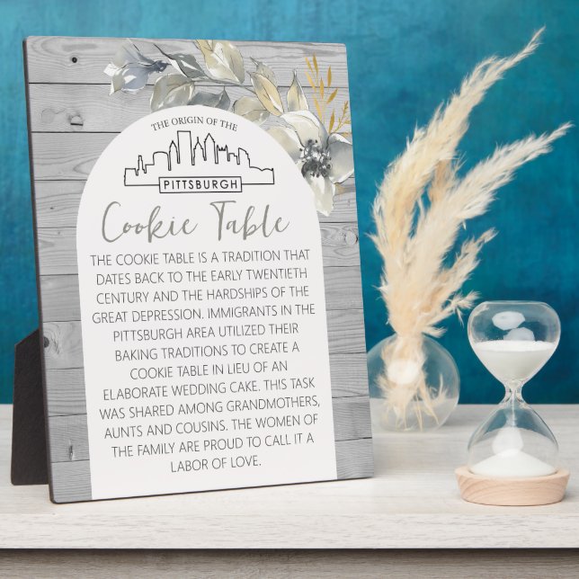 PITTSBURGH COOKIE TABLE SIGN WEDING TABLE SIGN FOTOPLATTE (Seite)