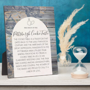 PITTSBURGH COOKIE TABLE SIGN WEDING TABLE SIGN FOTOPLATTE