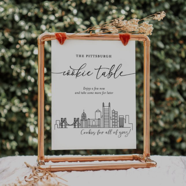 Pittsburgh Cookie Table Wedding Sign Poster (Von Creator hochgeladen)