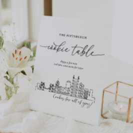 Pittsburgh Cookies Table Tabletop Plaque mit Easel Fotoplatte