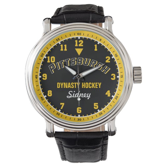 Pittsburgh-Dynastie Hockey 12 Stunden Uhr (Vorderseite)