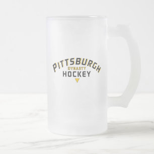 Pittsburgh-Dynastie-Hockey-Frostglas-Tasse Mattglas Bierglas