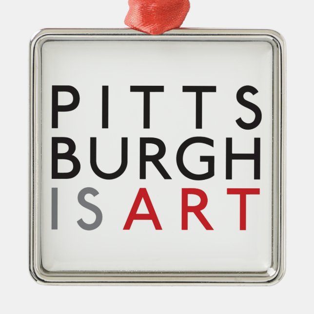 Pittsburgh est ornement de vacances d'art (Devant)