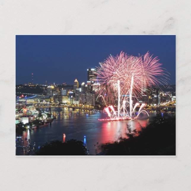 Pittsburgh Fireworks Postkarte (Vorderseite)