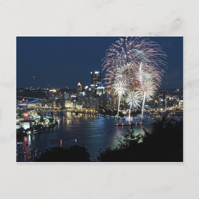 Pittsburgh Fireworks Postkarte (Vorderseite)