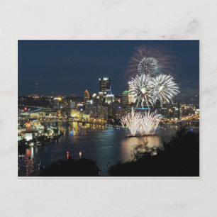 Pittsburgh Fireworks Postkarte