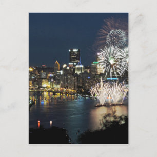 Pittsburgh Fireworks Postkarte