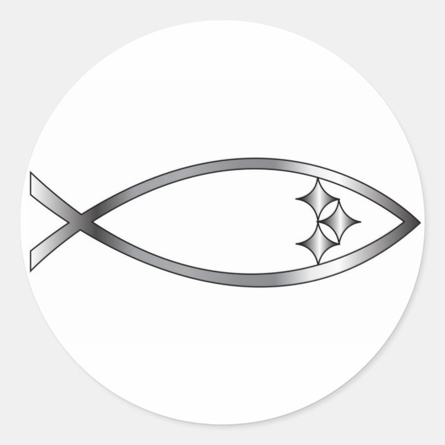 Pittsburgh Fish Runder Aufkleber (Vorderseite)