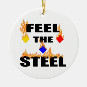 Pittsburgh fühlt sich wie das Steel Fire Football Keramik Ornament
